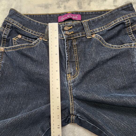 Gloria Vanderbilt Jeans Womens 12 Blue Dark Wash High Rise Bootcut Stretch Denim - Picture 11 of 14